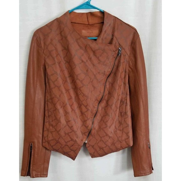 Anthropologie Blank NYC Sharona Brown Snake Print Jacket Size M - Picture 2 of 9